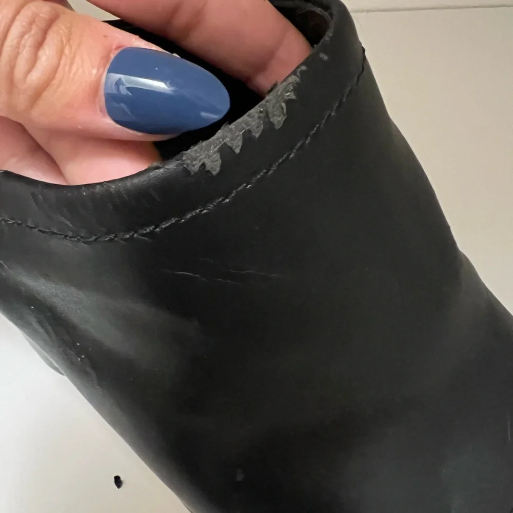 Black high heel open toe mules - Picture 6 of 7